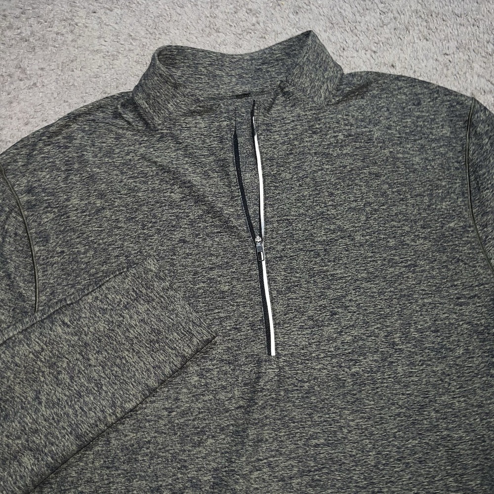 Lululemon Men's Surge Warm 1/2 Zip Heathered Green Pullover XL